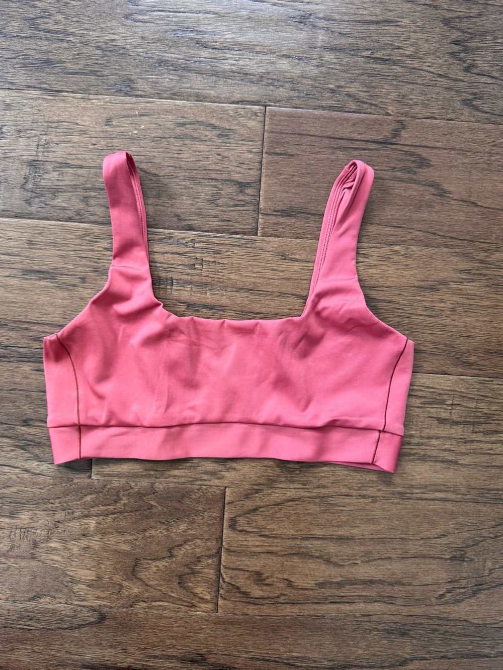 EUC Left On Friday Double Scoop Bikini Top Camp Pink A - C Cup